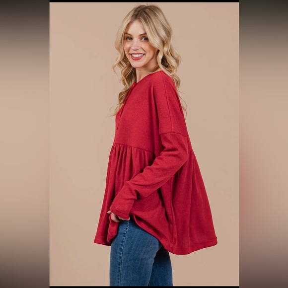 Boho Striped Baby Doll Long Sleeve - Picture 5 of 8